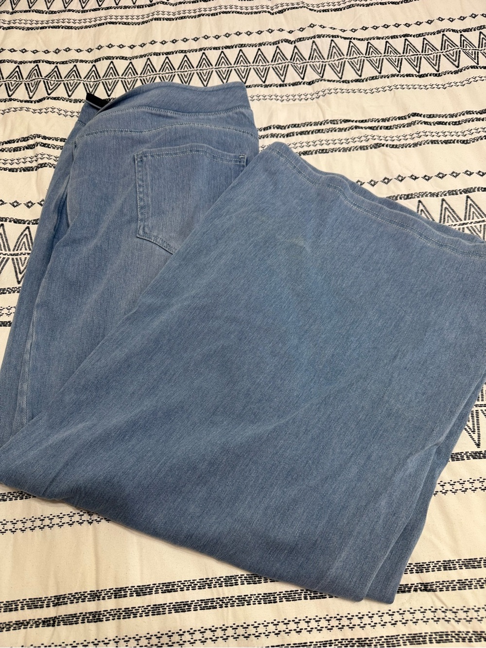 HALARA Light Blue Wide Leg Pull-On Jeans - Picture 3 of 3